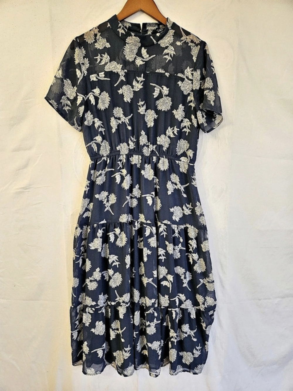 Lulus Floral Dressed Up Royal Blue Floral Print Midi Dress